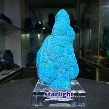 4.4LB Natural Malachite Silica Transparent Cluster Coarse Mineral Sample+base picture