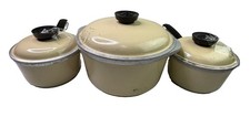 VTG Club Aluminum Cookware 6pc Saucepans & Lids Dutch Oven Cream/Ivory picture
