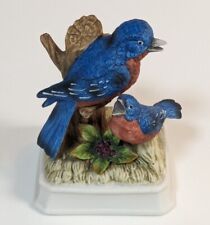 Gorham Porcelain Blue Birds Music Box, Plays Close to You, Great Condition picture