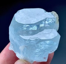 209 CT Terminated Natural Top Quality Aquamarine Crystals Bunch From Nagar Velly picture