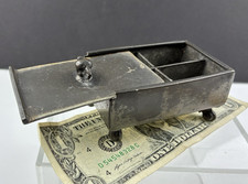 18th Century German Pewter Divided Spice Box w/ Sliding lid, Cherub Finial picture