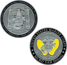 USMC MCRD San Diego Challenge Coin - Officially Licensed Marines Coin - Marine C picture