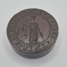 Antique Vintage Heavy Solid Copper Kentucky KY Circuit Judge Seal Stamp Signet   picture