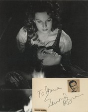 Edmond O'Brien- Signed Vintage Index Card w/Photo picture