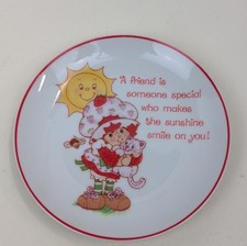 Strawberry Shortcake Lasting Memories Friendship Plate Fine Porcelain Japan 1983 picture