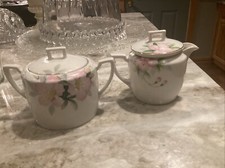 Nippon Hand Painted Azalea Creamer & Sugar Hand Painted picture
