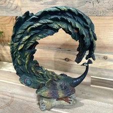 * Vintage*Montecelina Collection Porcelain  Resin “Pruning Peacock” RARE picture