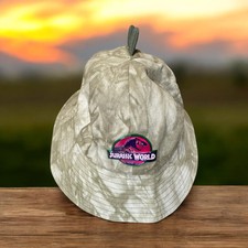 Universal Studios Rare Jurassic World Camo Opening Day Bucket Hat Dinosaur picture