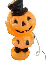 Vtg 60s Empire Scarecrow Jack O' Lantern Pumpkin Halloween Blow Mold Light 14