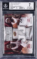2009-10 UD GAME MATERIALS DUAL #DG-ML LEBRON JAMES/MICHAEL JORDAN BGS 7 picture