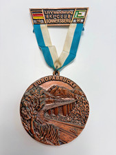 Vintage German Hiking Medal ~ 1980 1st Wanderung Donnersberg Ski Club picture