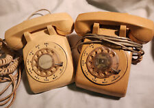 Vintage Beige Rotary Dial Desk Phone set of 2 picture