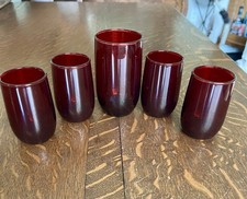 Anchor Hocking Ruby Red Glasses 4 Juice One A Little Larger picture