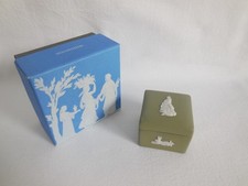 Boxed Wedgwood Sage Green Jasperware Beatrix Potter Peter Rabbit Box picture