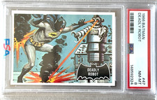 1966 Topps Batman Black Bat #47 Deadly Robot PSA 8 NM-MT picture