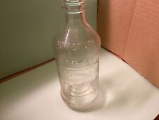 Vintage 60s PEPSI~COLA 10 oz Embossed Clear Glass SODA BOTTLE  Grained Texture picture