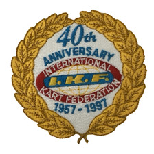 International Kart Federation IKF 40th Anniversary Patch 1957–1997 New FREE S/H picture