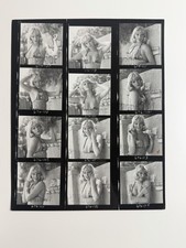Vintage 1970s Blonde Model Fashion Contact Proof Sheet 8x10 Photo Stamped Proof picture