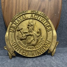 US Naval Activities UK Detachment Holy Loch Scotland Brass Plaque Submarine picture