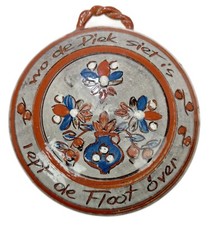 5” Dutch Studio Pottery Stoneware wo de piek sietis lept de floot over Sign picture