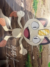 Pokémon Meowth Art Print Hard Signed Eric Stuart w/ COA Auth #321623 picture
