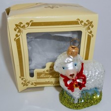 IMPULS LAMB Blown Glass Christmas Ornament in Original Box POLAND H85 picture