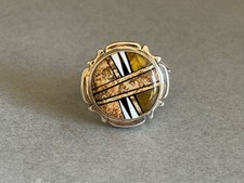 Unused Navajo Sterling Silver Inlaid Stones and Shell Ring Marty Yazzie Size 8 picture