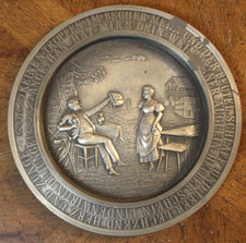 Vintage Frieling Zinn Wall Hanging Pewter Plate Germany 9