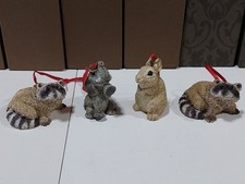 Stone Critters Littles Ornaments-Lot Of 4-With Boxes-Close Out Pricing picture