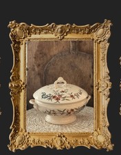 Antique Sarreguemines French Polychrome Soupière picture