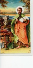 St. Luke - Prayer To - Relic Laminated Holy Card - Blessed by Pope Francis  picture