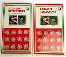 Atomic Floral Christmas Reflector Caps Miniature Add-On Light Covers Lot 24 VTG picture