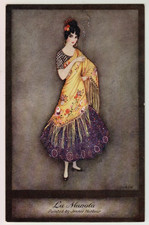 Artist Jennie Harbour Vintage Tuck`s Postcard - 'La Manola' picture