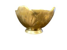 Vintage American Mastercraft 1834 Doge Phelps Heavy Brass Shell Bowl picture
