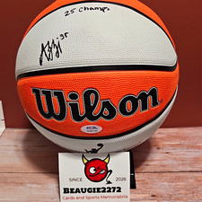AZZI FUDD Wilson Autographed  Basketball Orange/White/Black PSA A097122 picture
