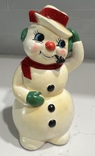 HTF Vintage Commodore Japan Smokey the Snowman Original Foil Sticker Intact VGVC picture