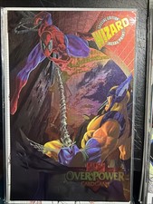 Wizard Metal Print Over Sized Card (1995, Marvel) Spider-Man & Wolverine VF picture