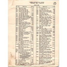 Caswell Mfr Co Parts List Page PL-101 Cherokee IA Vintage Farming Leaflet SJ23 picture