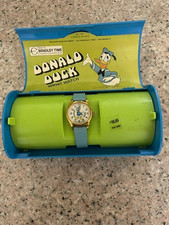 NEW Vintage 1970s Bradley Disney Donald Duck Watch in Case Wind-Up *Works* NRFC picture