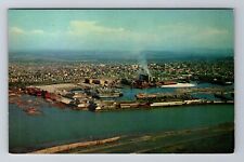 Everett WA-Washington, Aerial View Of The Waterfront, Antique, Vintage Postcard picture