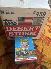 1991 Topps Desert Storm Series 1 Camo Version (Brown Shield) 36 Wax Pack Box picture
