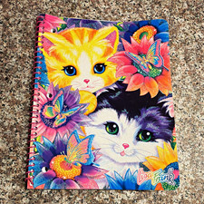 Lisa Frank Textured Sunflower Kittens Spiral Notebook 10.5 x 8 Multicolor Cats  picture