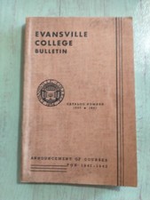 1940-41 Evansville IN College Bulletin Announcement of Courses picture