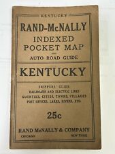1919 Rand-McNally KENTUCKY Pocket Map and Auto Road Guide   Great Condition picture