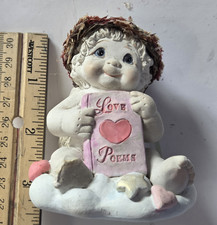Vtg Dreamsicles Love Poems Angel Figurine Signed Kris 1998 4in Resin picture