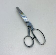 Vintage 1980s Pinking Shears 7” Silver Heavy Duty Made In Japan T1 picture