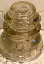 vtg Whitall Tatum Co No 1 glass INSULATOR antique crystal paperweight logo # 12 picture