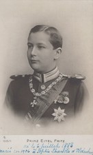 Prince Eitel Friedrich of Prussia 1883-1942  RPPC POSTCARD Original ROYALTY #4 picture