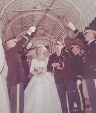 ​Vtg 1960 Gibson Marriage Album 53 Photos US Army Lt Fort Meade MD Saber Arch picture