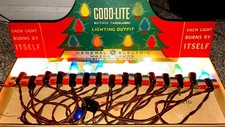 Vintage Good-Lite Christmas Lights 15 Light Multiple GE Mazda Lamps 145 Tested picture